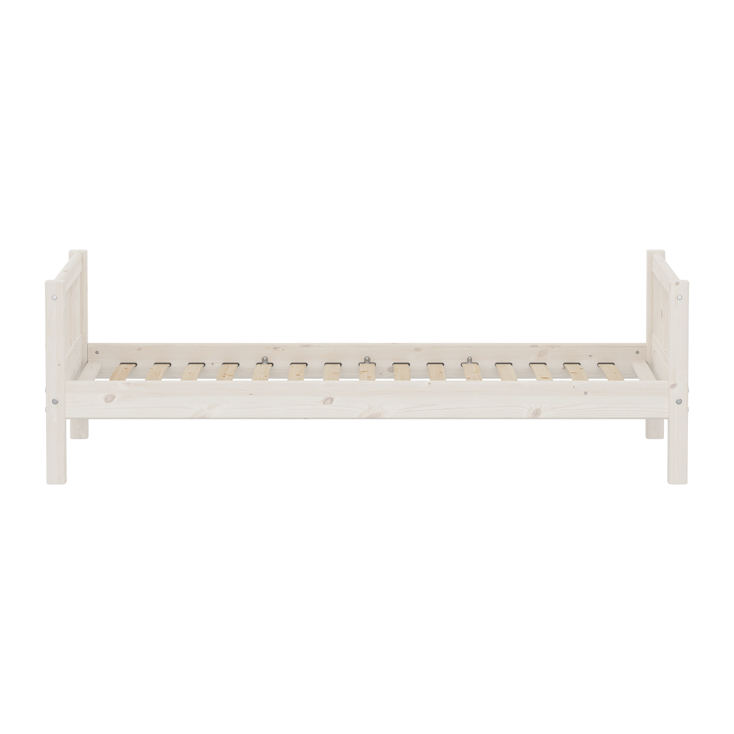 Single bed with bars end + set of slats