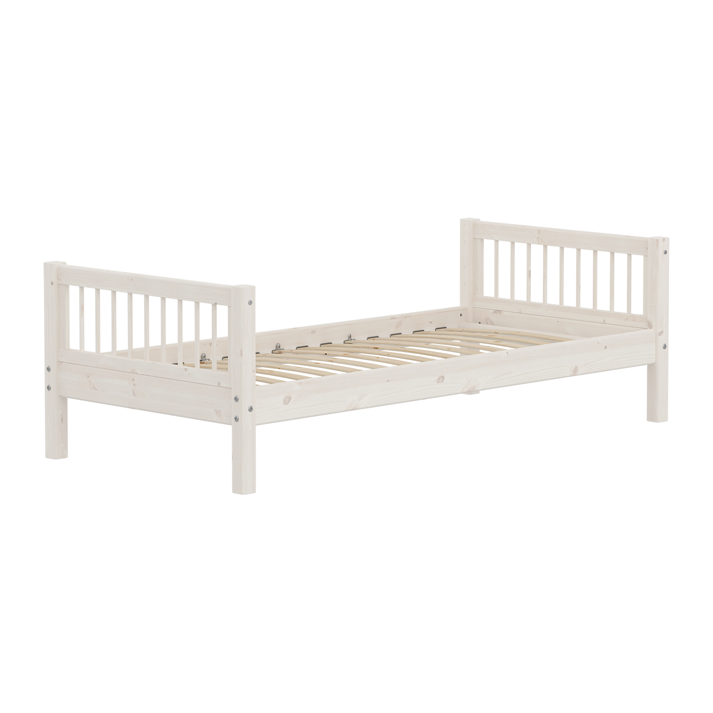 Single bed with bars end + set of slats