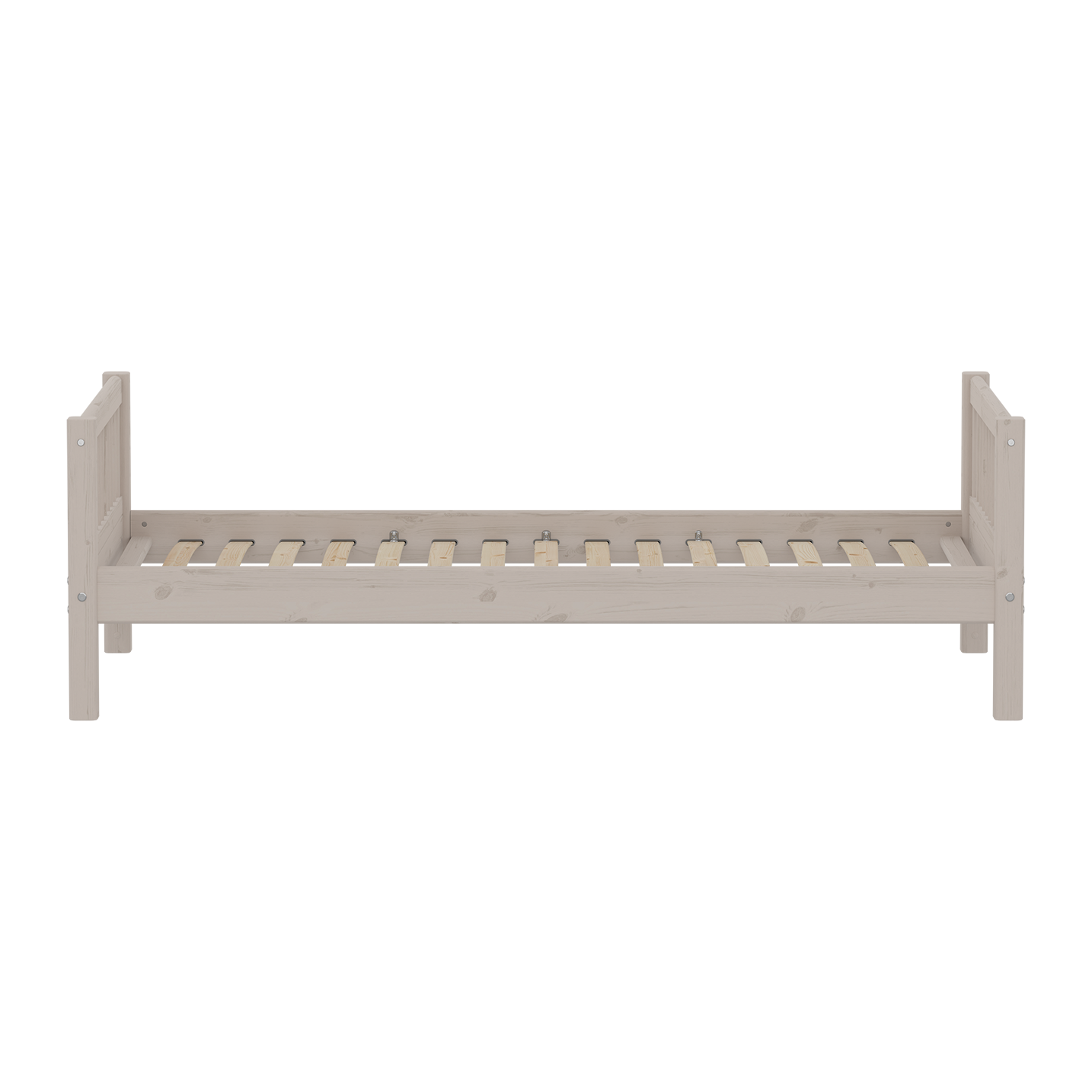 Single bed with bars end + set of slats