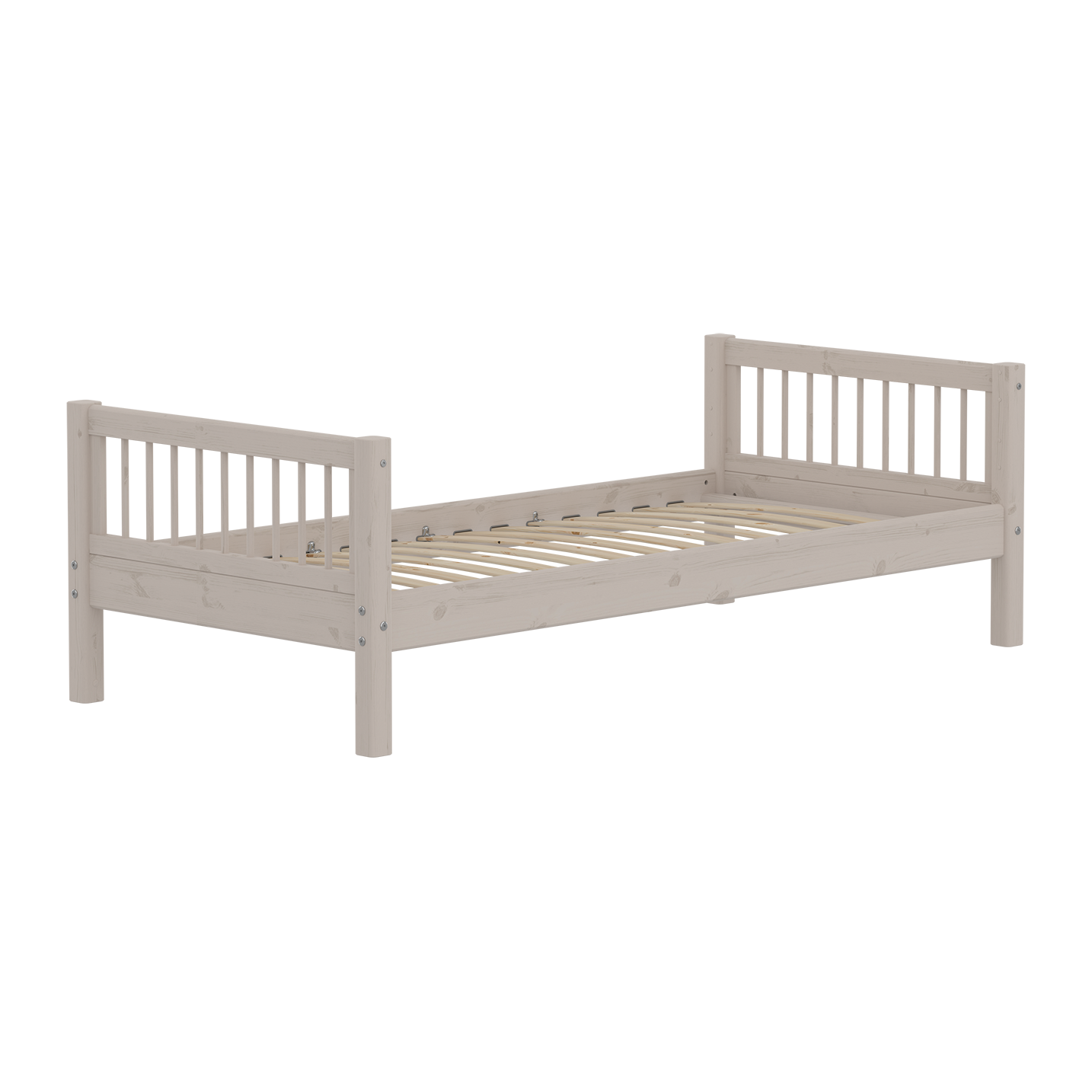 Single bed with bars end + set of slats
