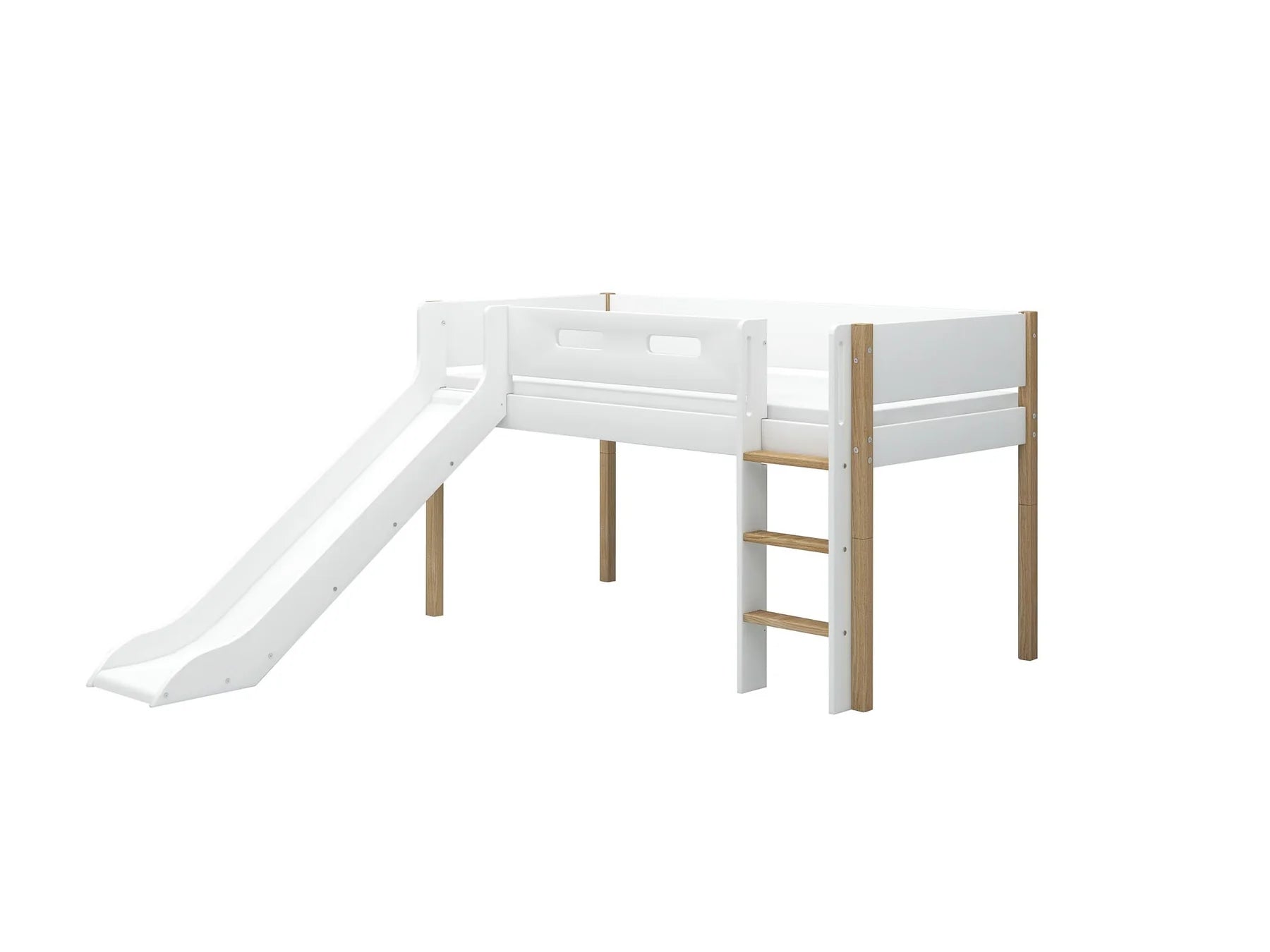 Mid-high bed with slide