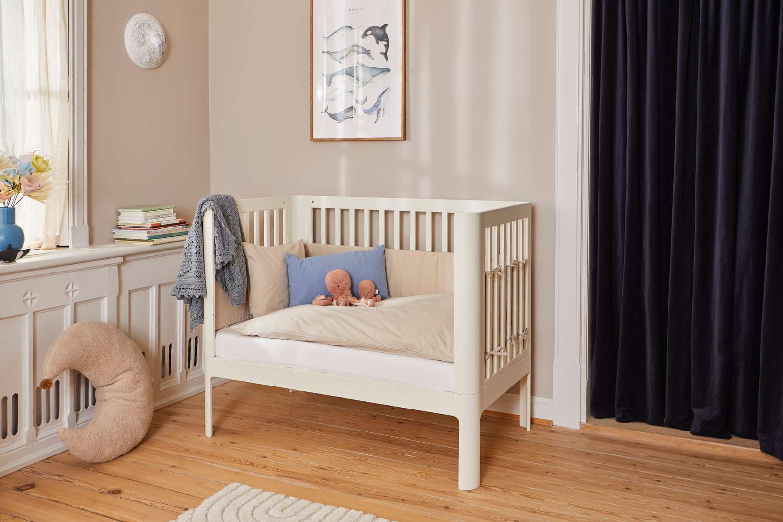 Nova Baby bed, Oak, 120x70 cm