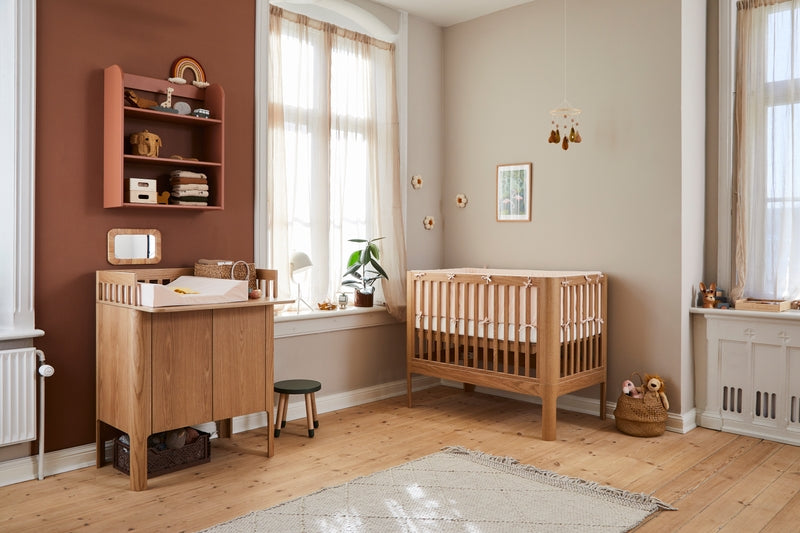 Nova Baby bed, Oak, 120x70 cm