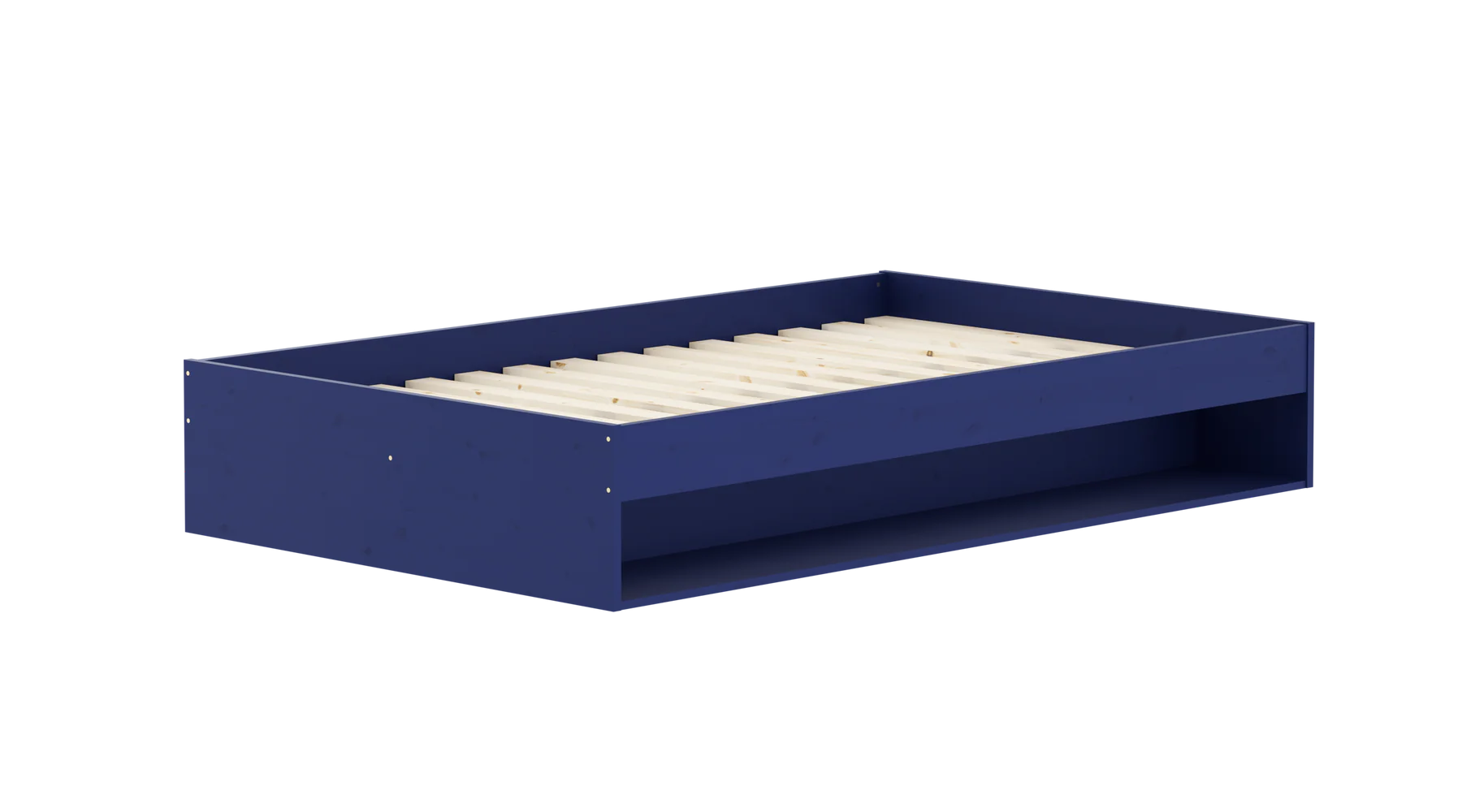 GROW Double Bed with Shelf, 120x200 cm