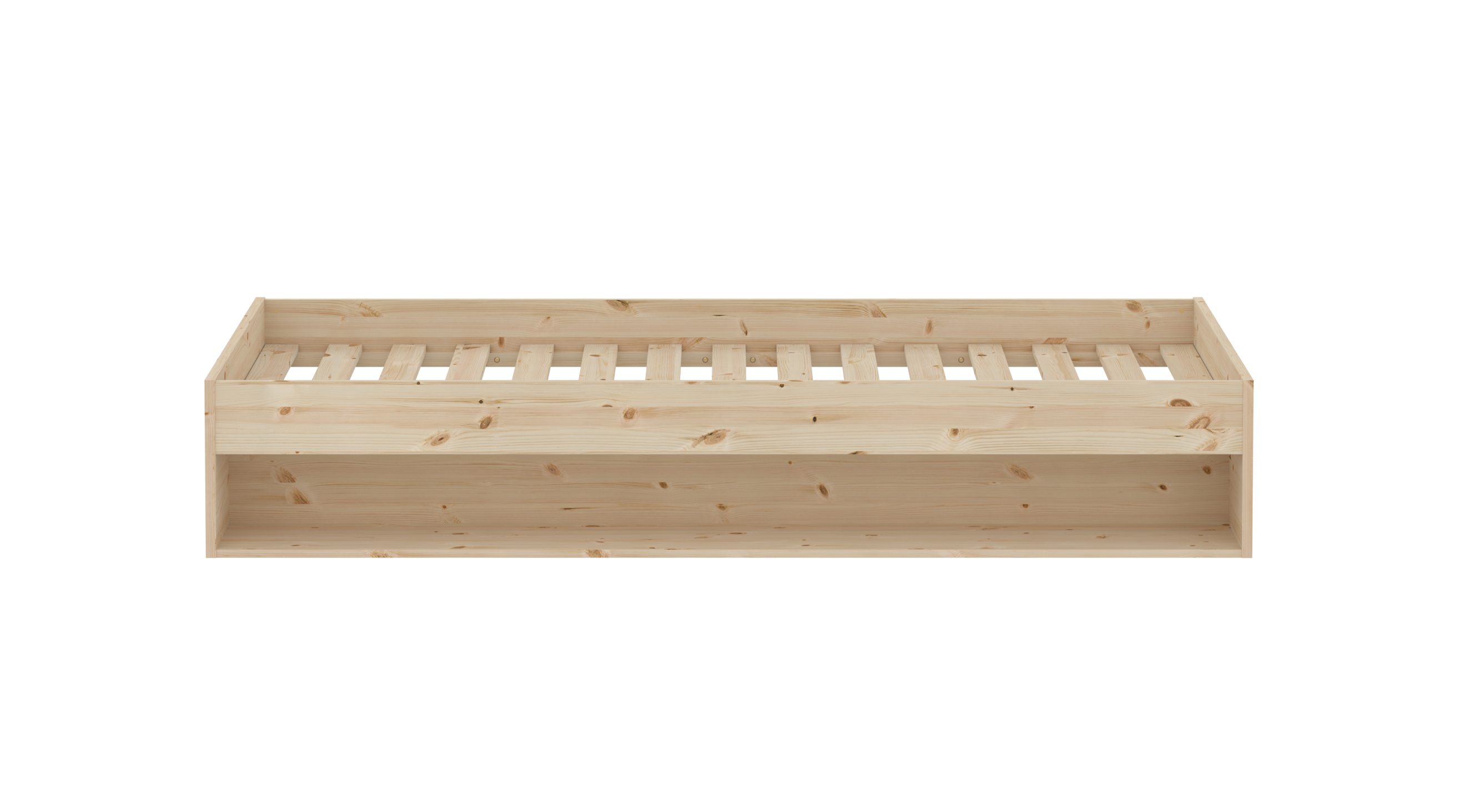 GROW Double Bed with Shelf, 120x200 cm