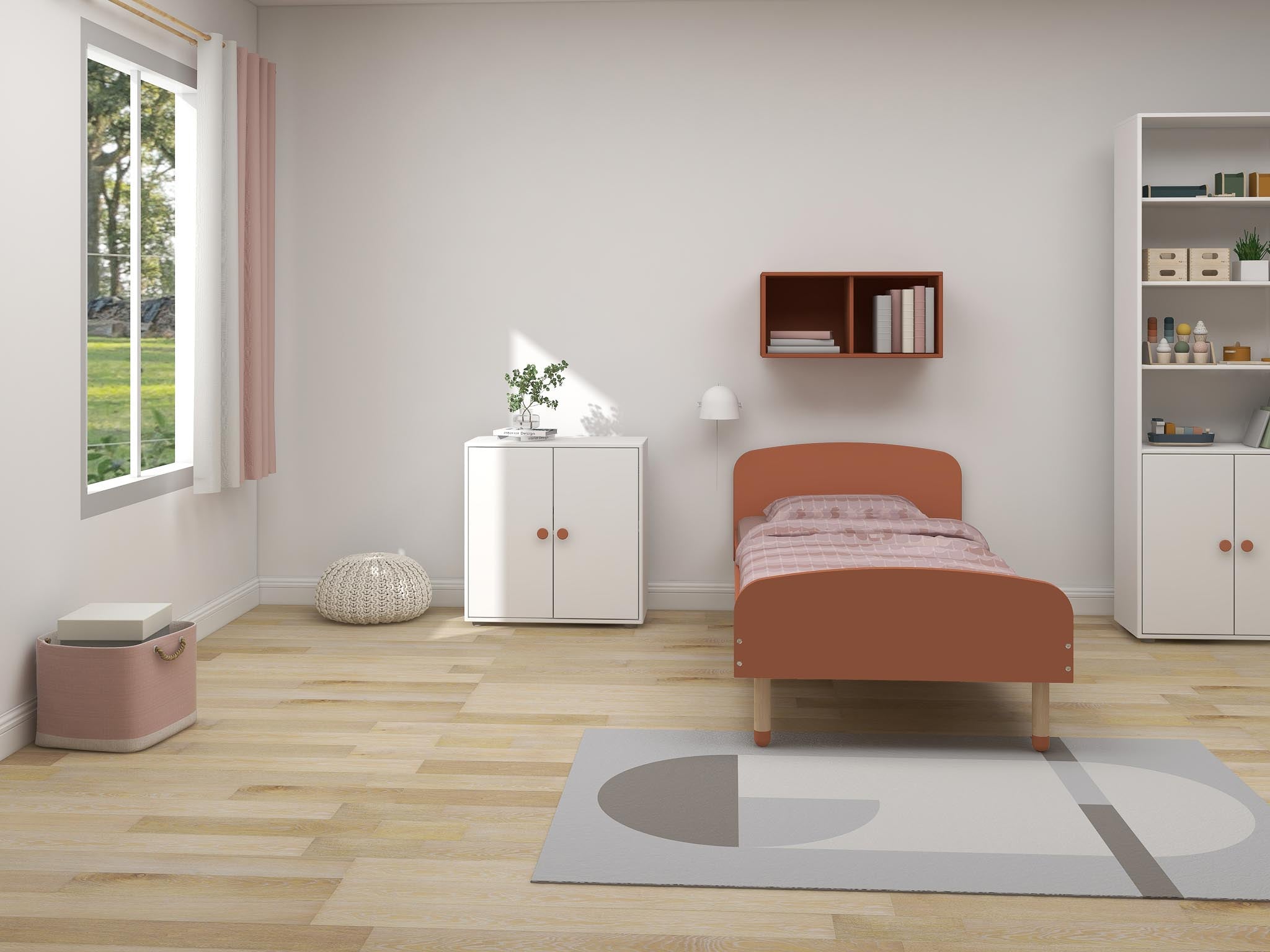 Mini bookcase, 2 doors