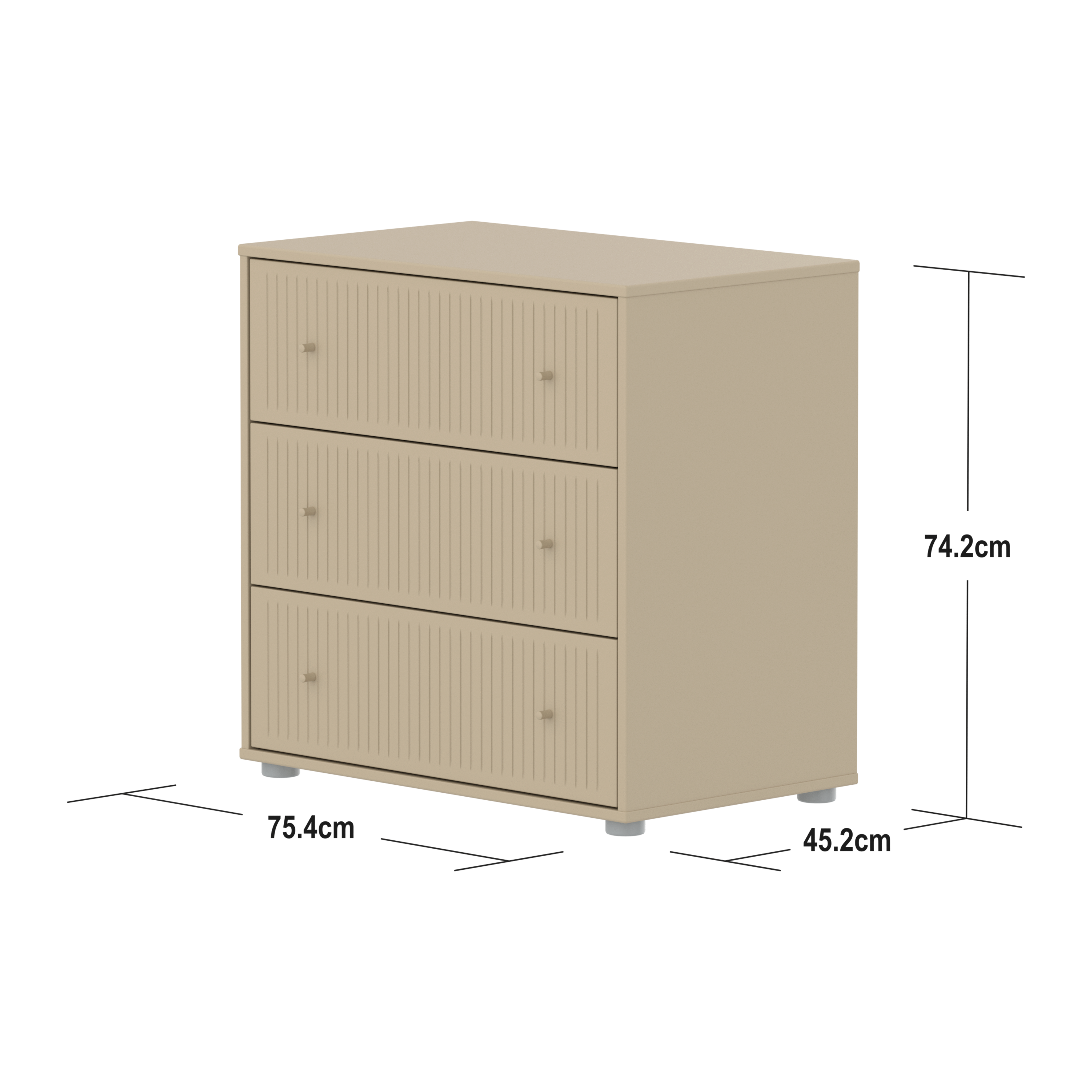 SAGA Chest of Drawers (With Grooves)