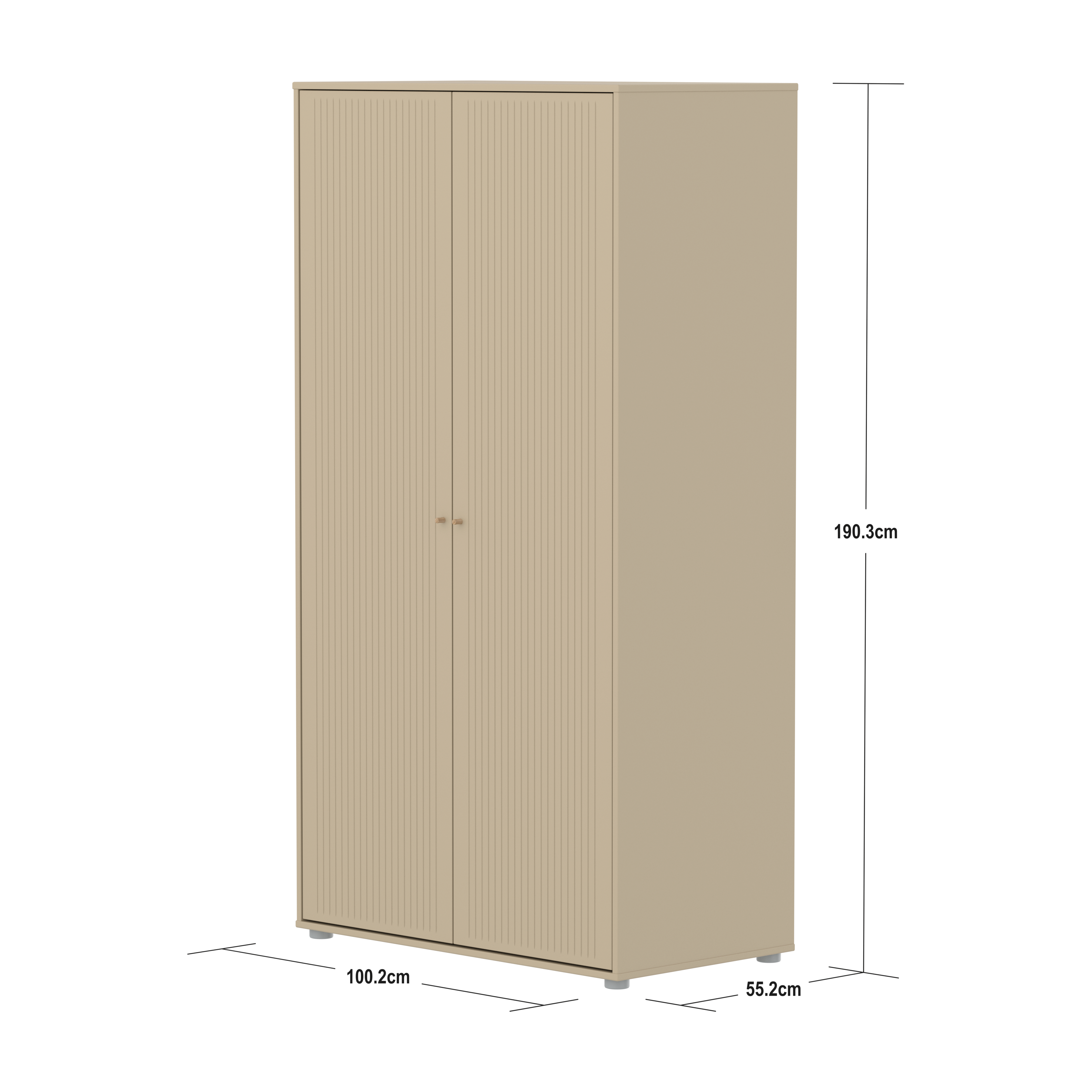 SAGA 2 Door Compartmentalized Wardrobe