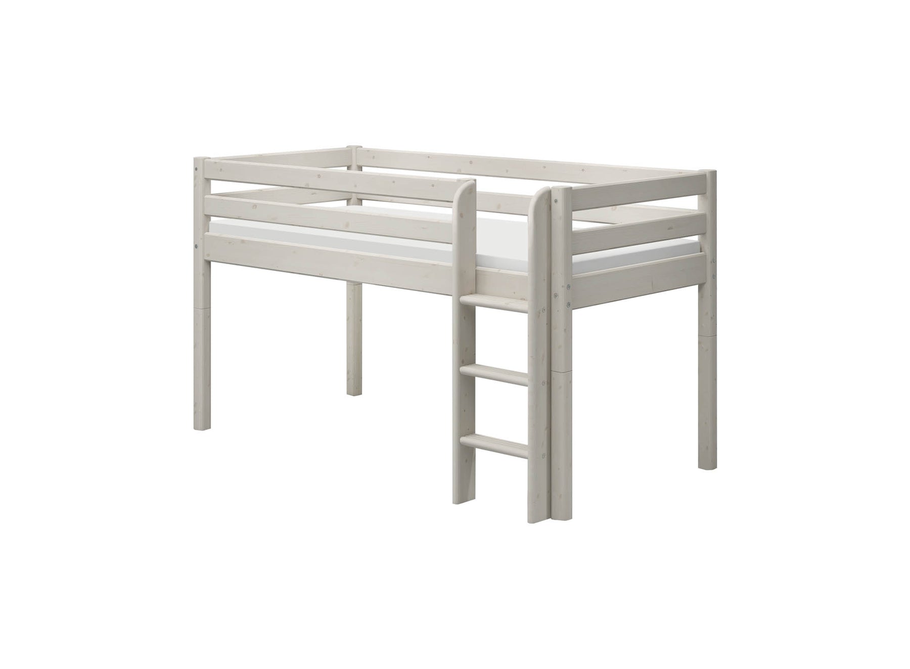 CLASSIC RAW Mid-high Bed, 90x200 cm, Pinewood