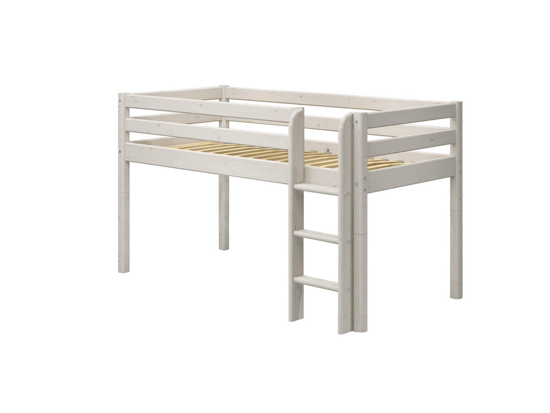 CLASSIC RAW Mid-high Bed, 90x200 cm, Pinewood