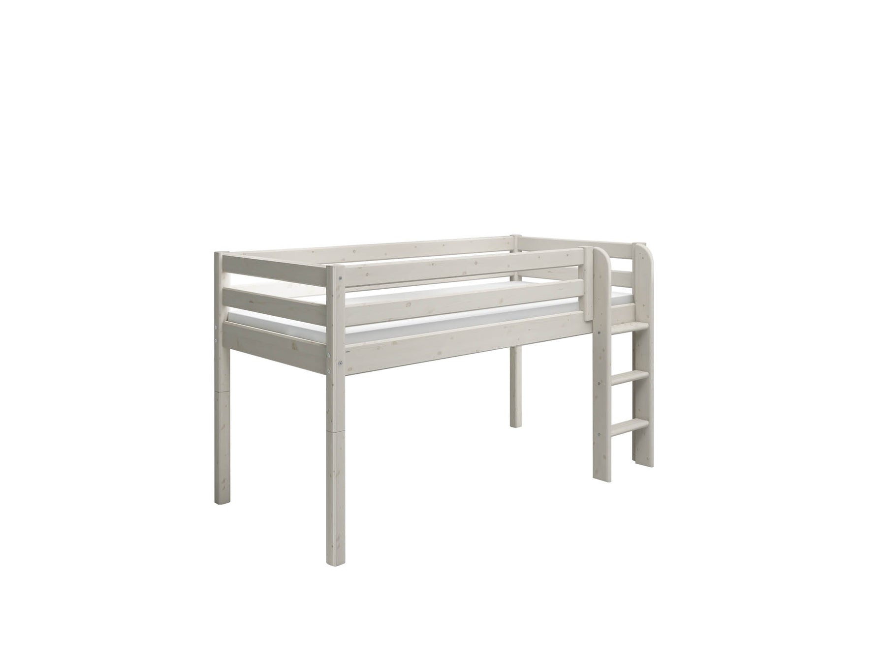 CLASSIC RAW Mid-high Bed, 90x200 cm, Pinewood