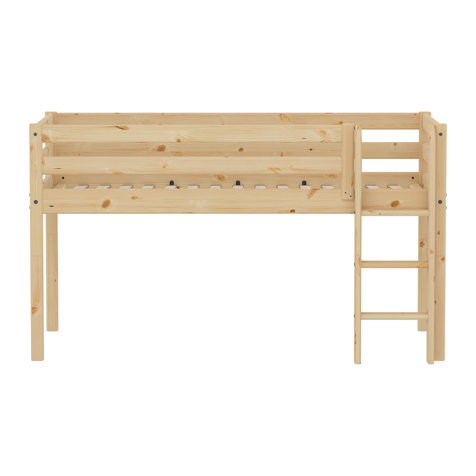 CLASSIC RAW Mid-high Bed, 90x200 cm, Pinewood