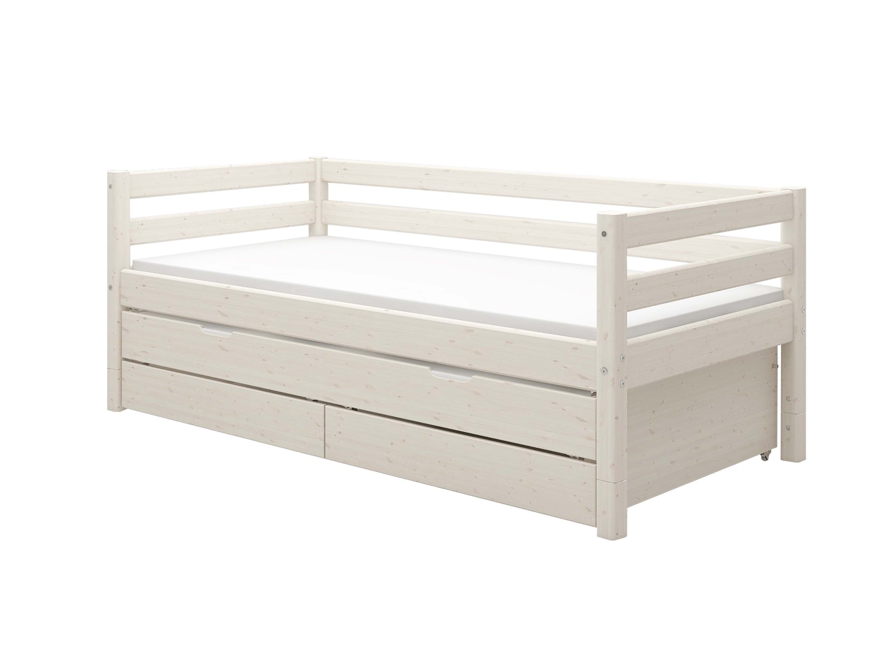 Single bed with trundle pullout bed