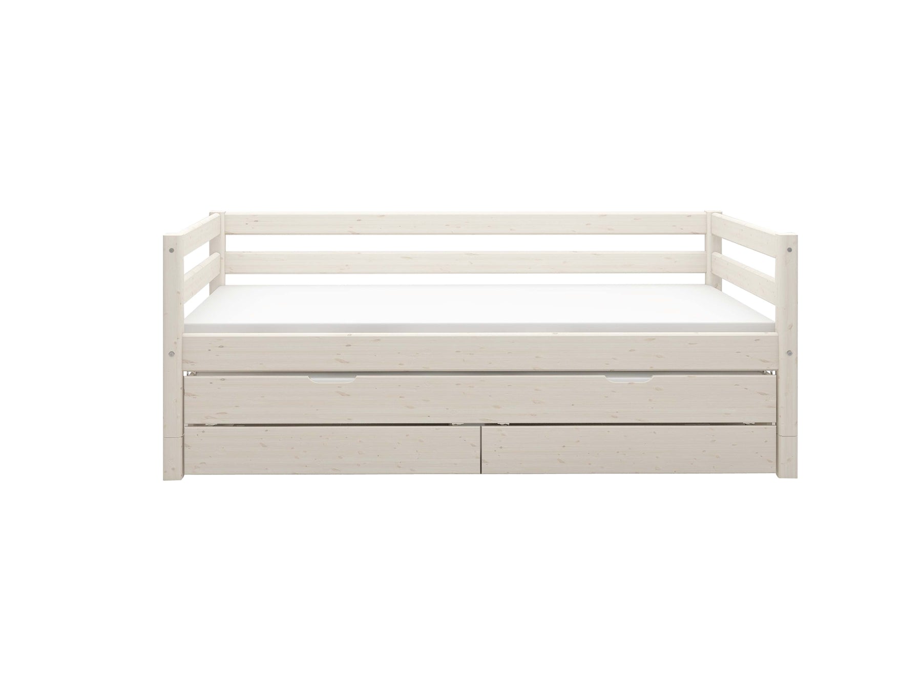 Single bed with trundle pullout bed