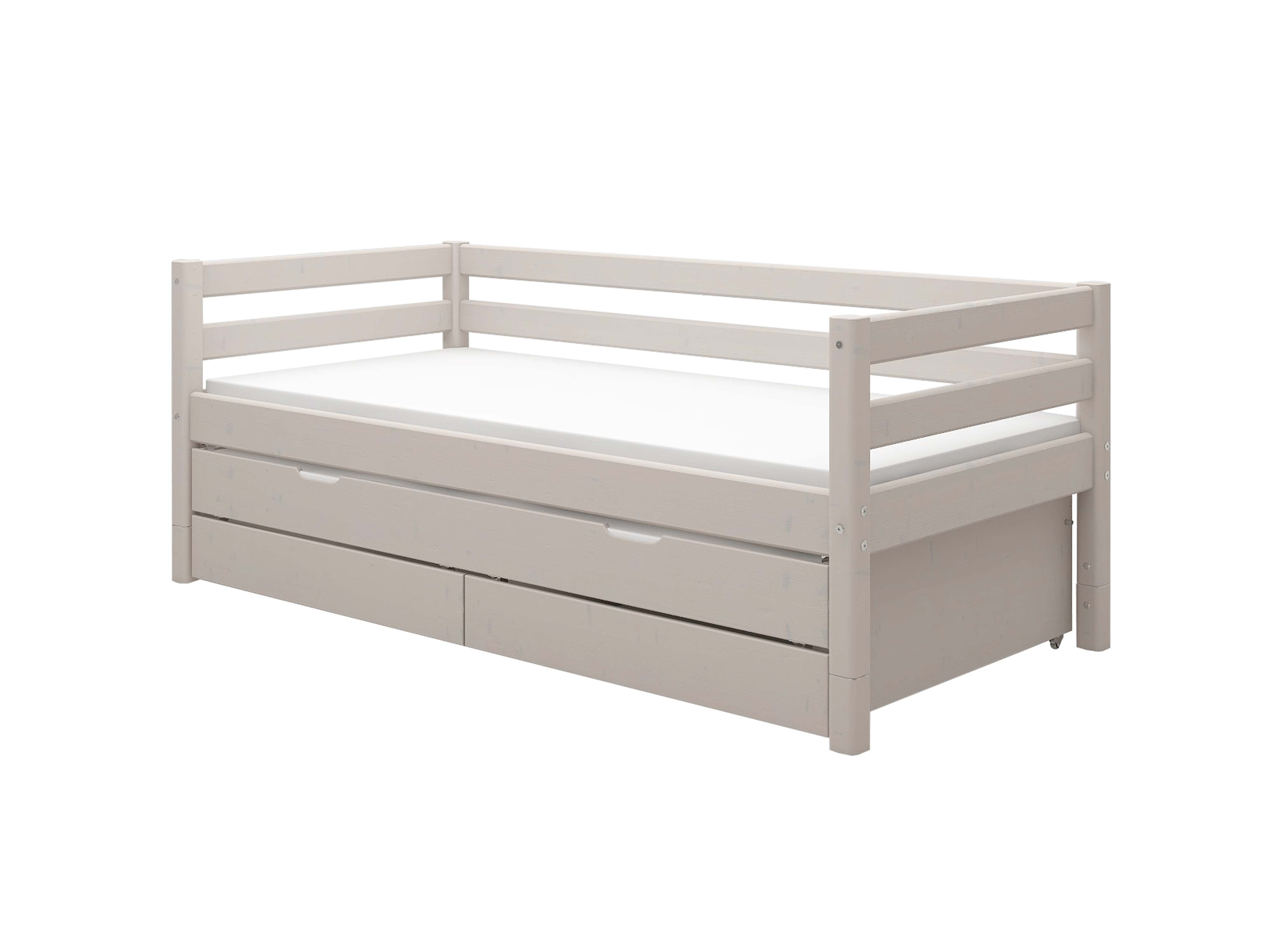 Single bed with trundle pullout bed