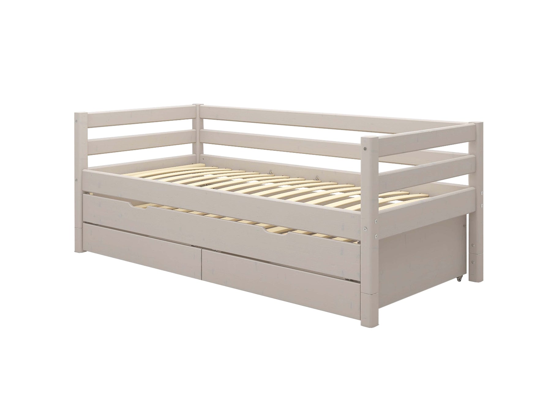 Single bed with trundle pullout bed