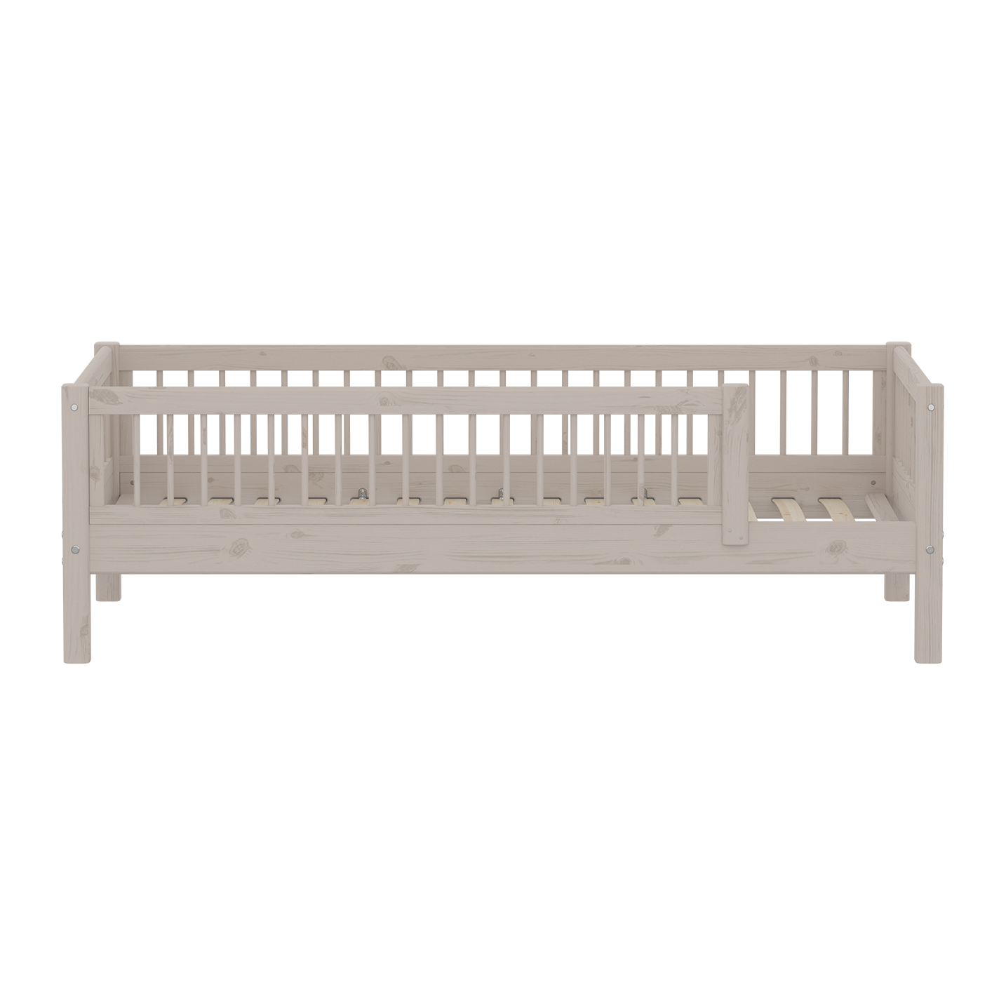 Single bed with safety rail