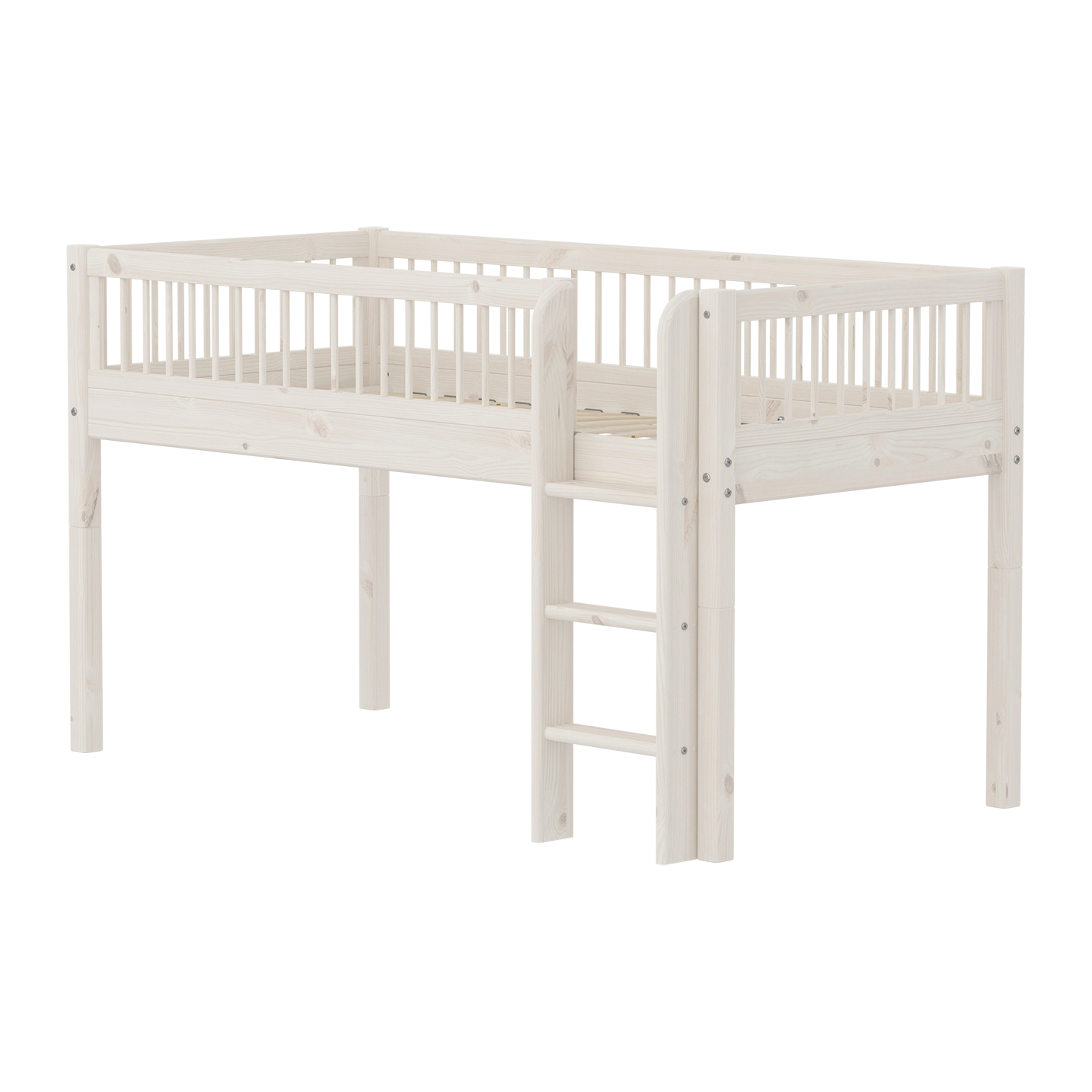 Mid-high bed w. straight ladder