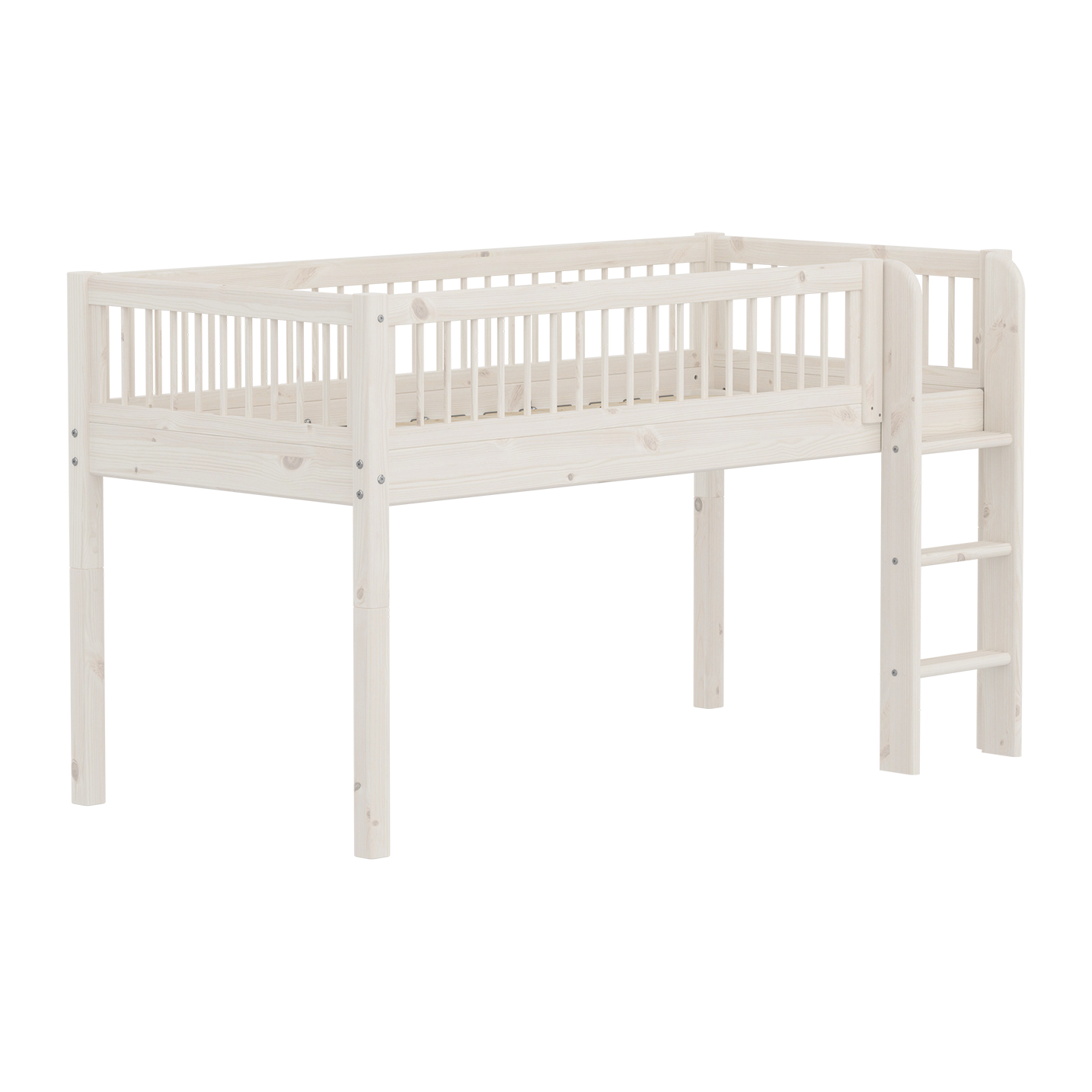 Mid-high bed w. straight ladder