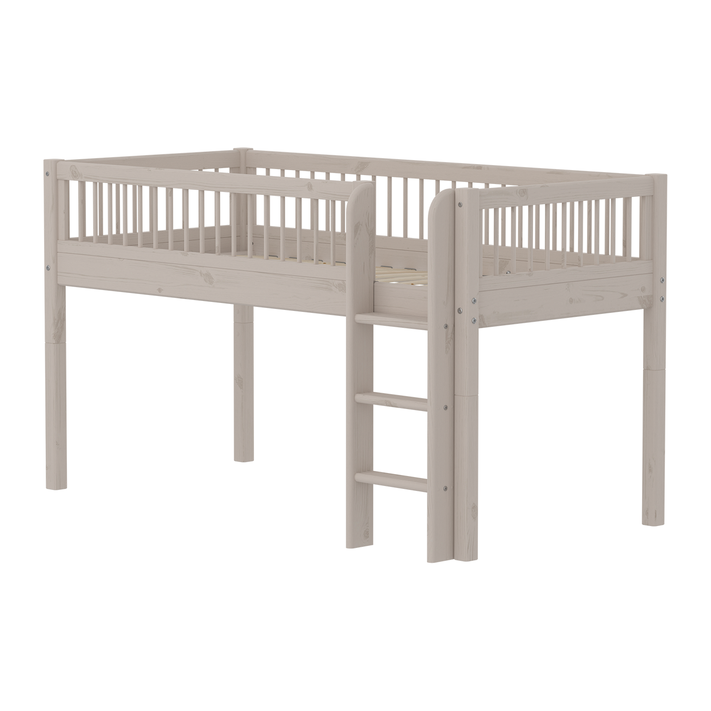 Mid-high bed w. straight ladder