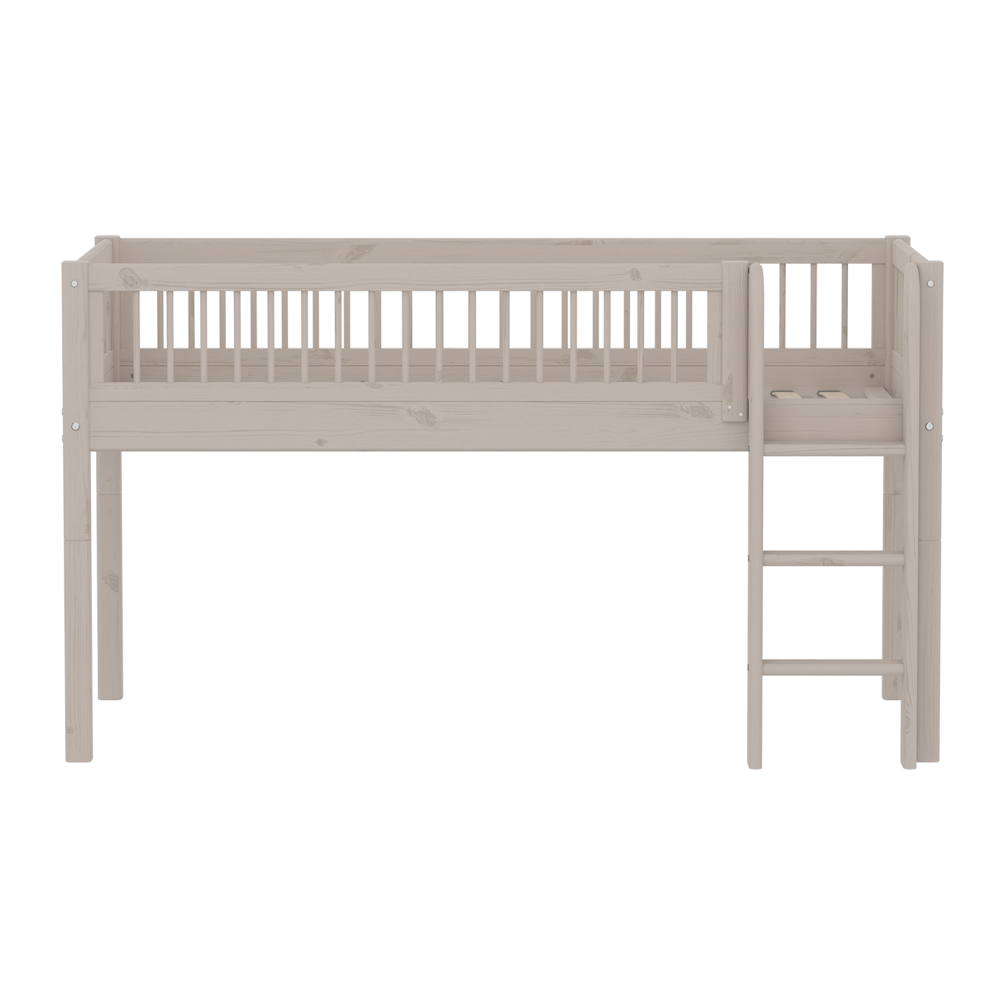 Mid-high bed w. straight ladder