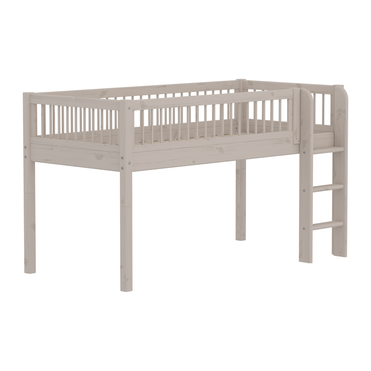 Mid-high bed w. straight ladder