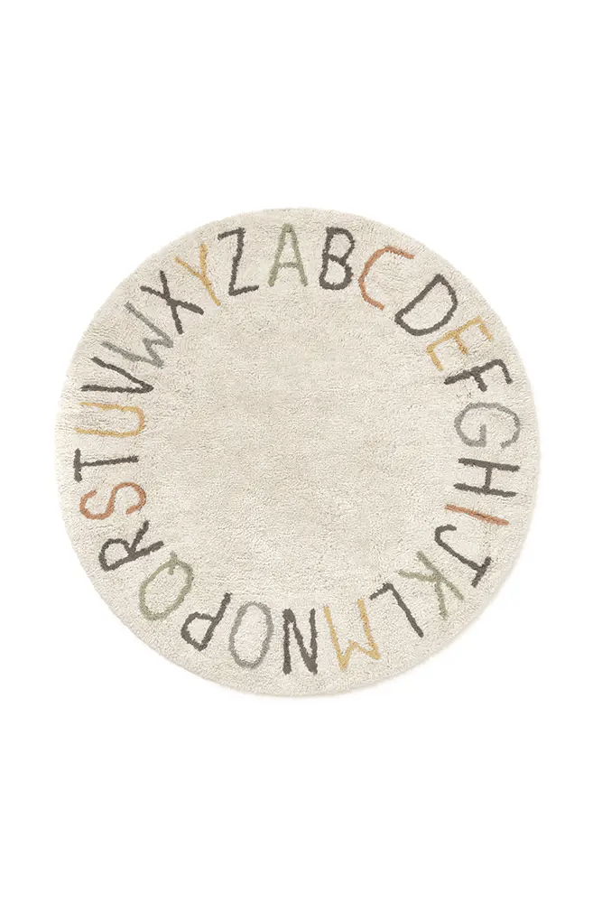 WASHABLE PLAY RUG ABC COLOR AND LETTERS