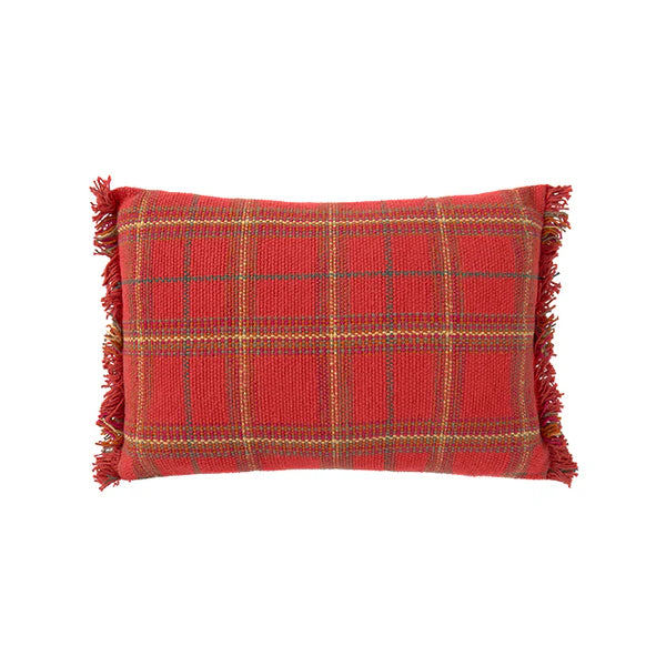 HANDLOOM CUSHION MAPPLE RED