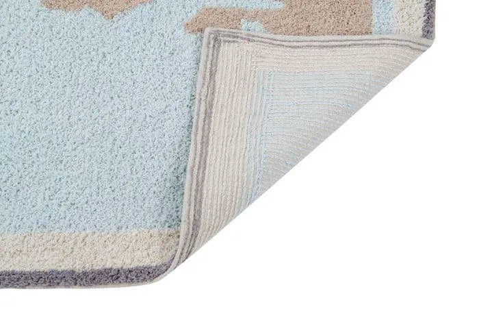 WASHABLE RUG VINTAGE MAP