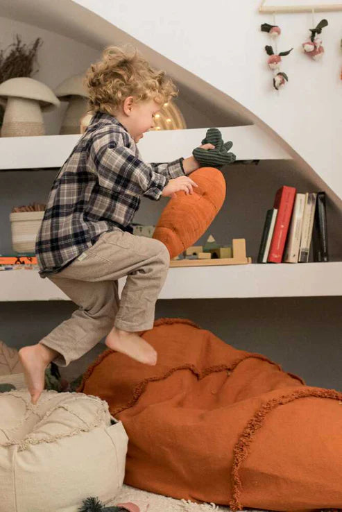 Knitted cushion Cathy the Carrot