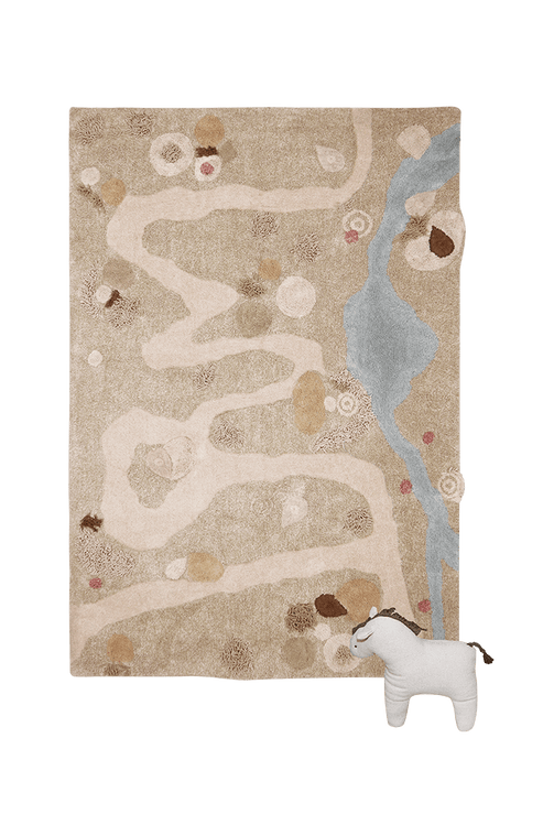 Washable play rug Path of Nature