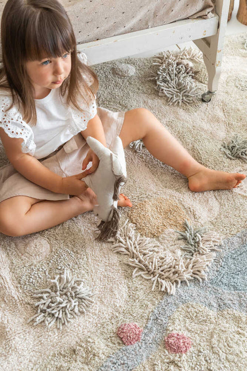 Washable play rug Path of Nature