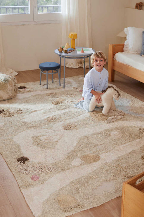 Washable play rug Path of Nature