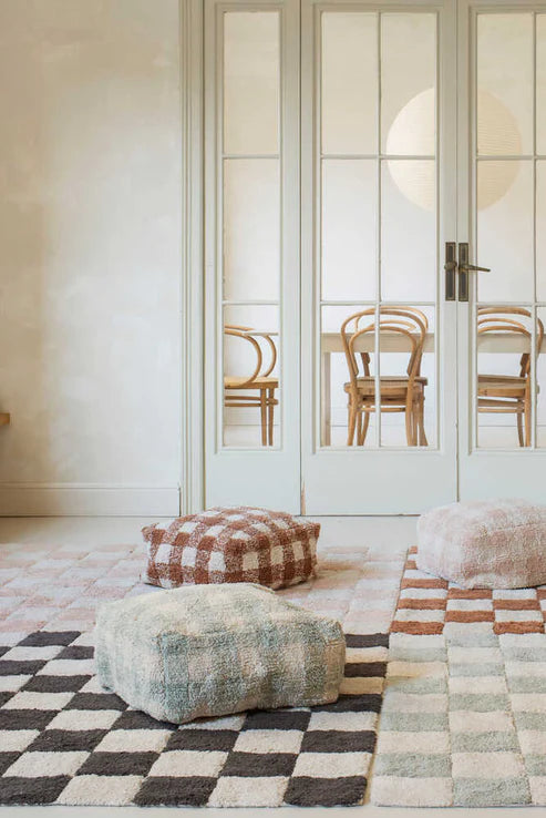 Pouf Vichy Blue Sage