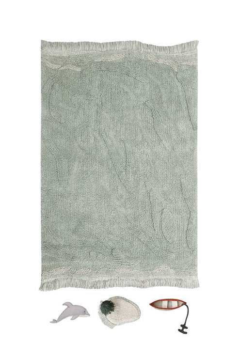 Washable play rug Waves