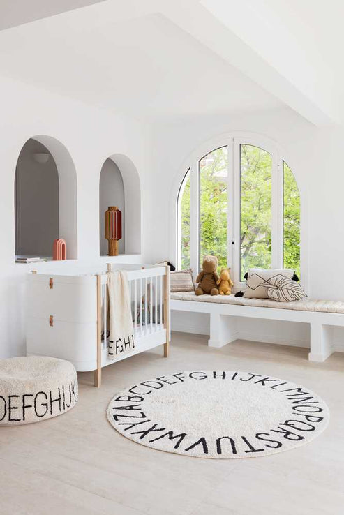 Washable Rug ABC Natural Black