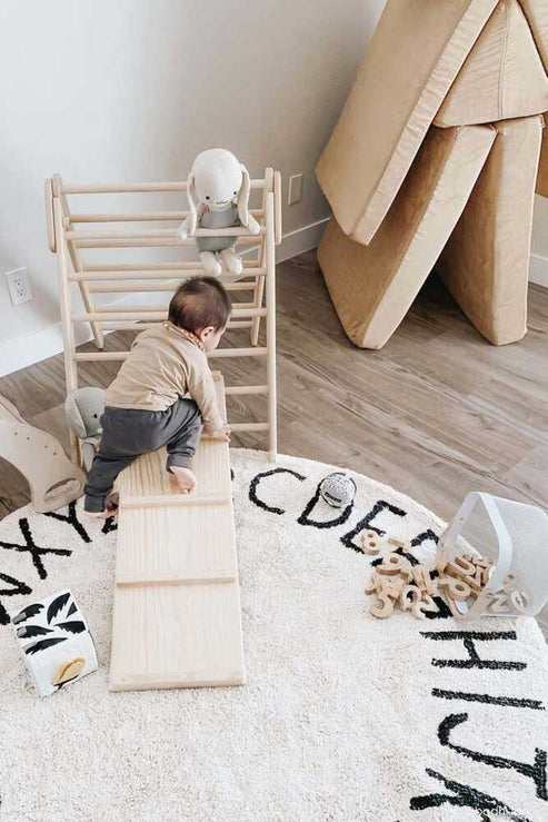 Washable Rug ABC Natural Black