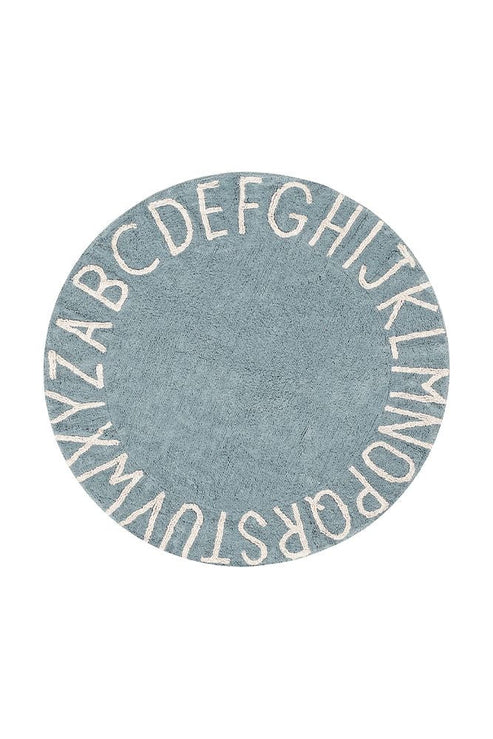 Washable Rug ABC Natural Vintage Blue
