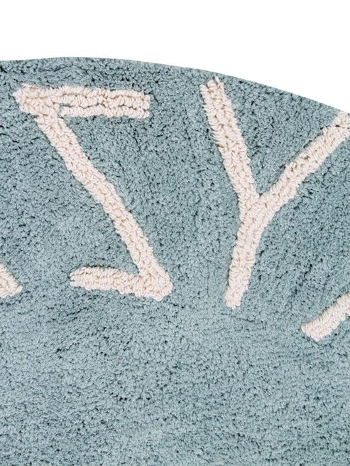 Washable Rug ABC Natural Vintage Blue