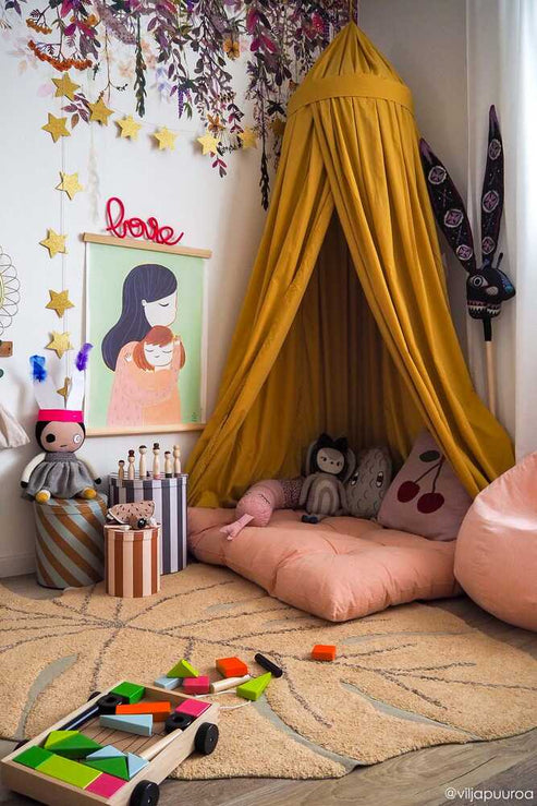 Washable rug Monstera Honey