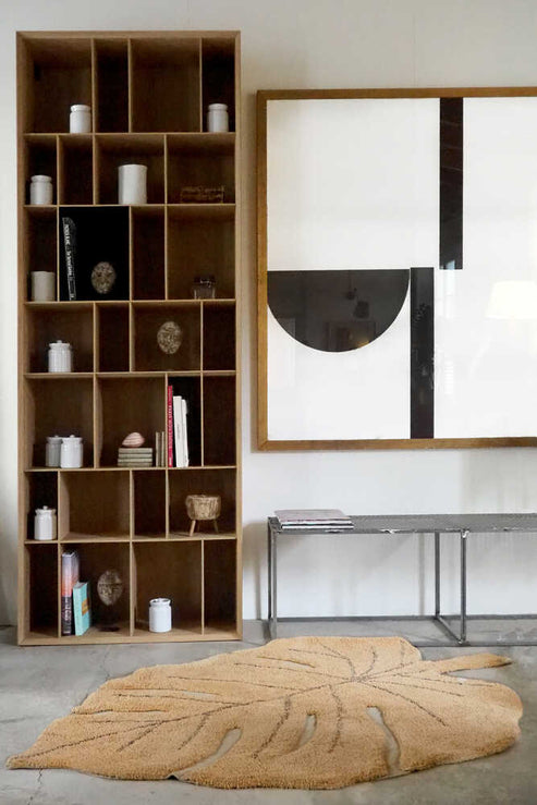 Washable rug Monstera Honey