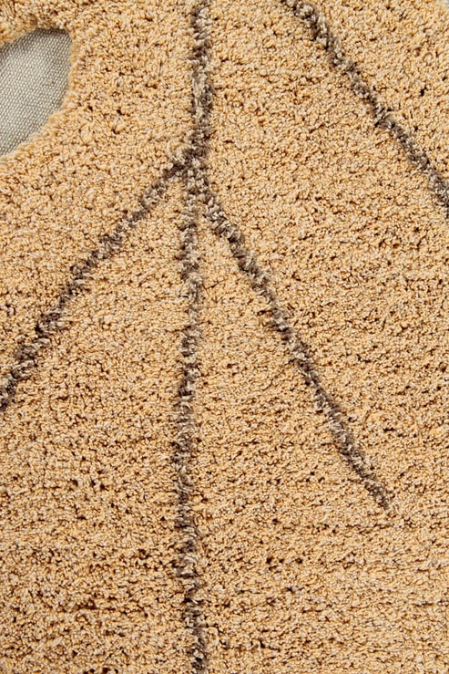 Washable rug Monstera Honey