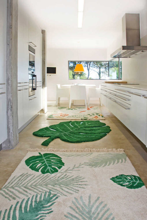 Washable Rug Monstera Leaf