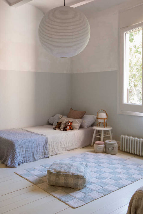 Washable rug Kitchen Tiles Blue Sage