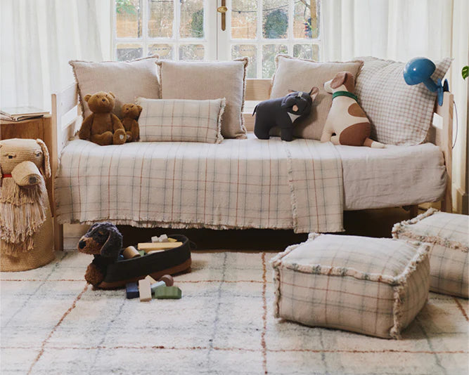 WASHABLE RUG TARTAN BLUE SAGE