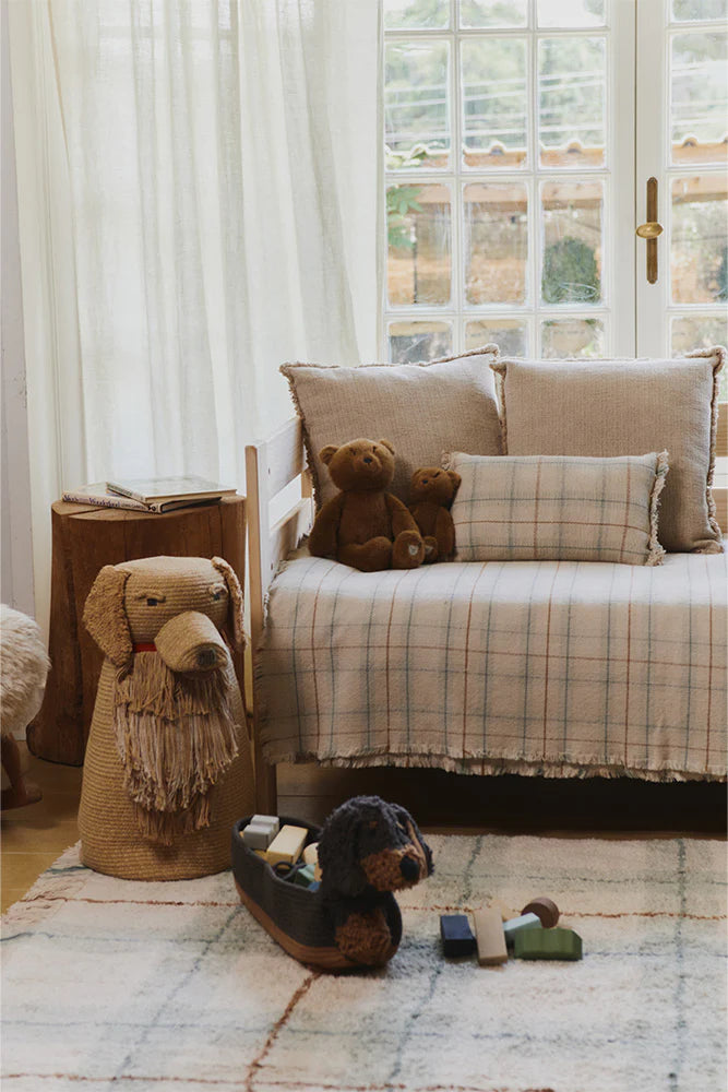 HANDLOOM CUSHION BLUE SAGE