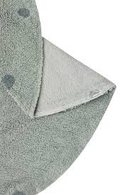 WASHABLE RUG ROUND DOT BLUE SAGE