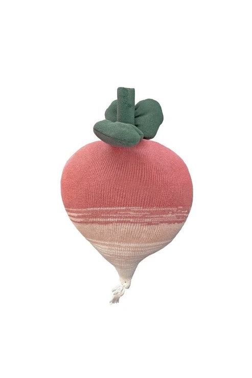 Knitted cushion Ramona the Radish