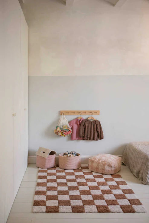 Pouf Vichy Rose