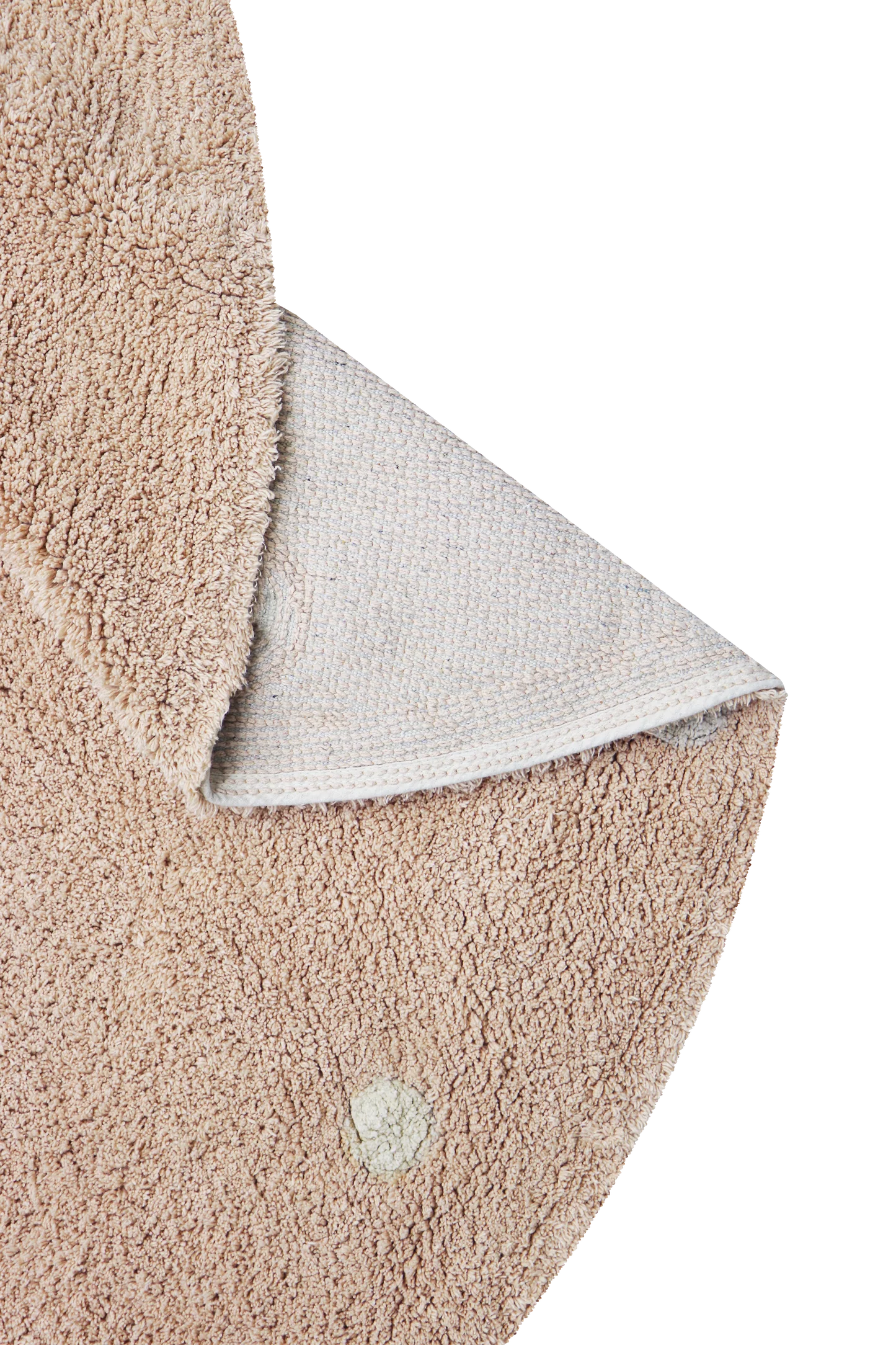 WASHABLE RUG ROUND DOT ROSE